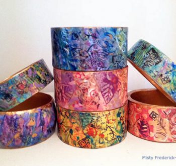 Mixed Media Bangle Bracelets by Misty Frederick Ritz